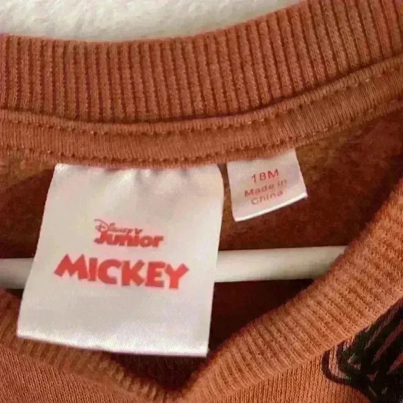 Disney Mickey Mouse Toddler Boys' Brown Pullover Sweatshirt Size 18 Months - Picture 3 of 4